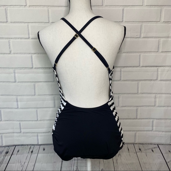 La Blanca Mime Games Hi-Neck One Piece swimsuit size 8 - Picture 5 of 9